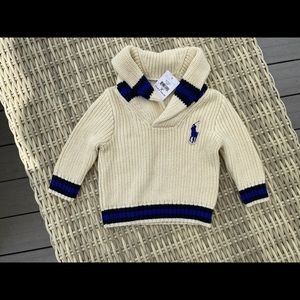 NWT Ralph Lauren Shawl Neck Sweater
